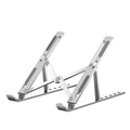 N3 Aluminum Laptop Stand Adjustable Portable Cooling Holder Foldable Notebook Stand for MacBook Laptop Silver 29×20×2.5-31cm