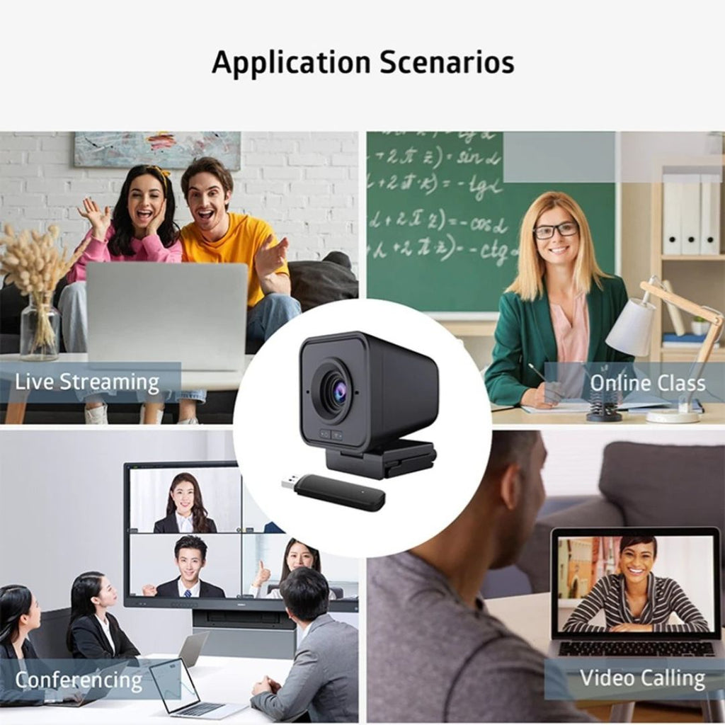 Wireless Webcam 1080P HD PC Camera with Microphone 2.4GHz Web Camera for Streaming Video Calls and Online Meetings