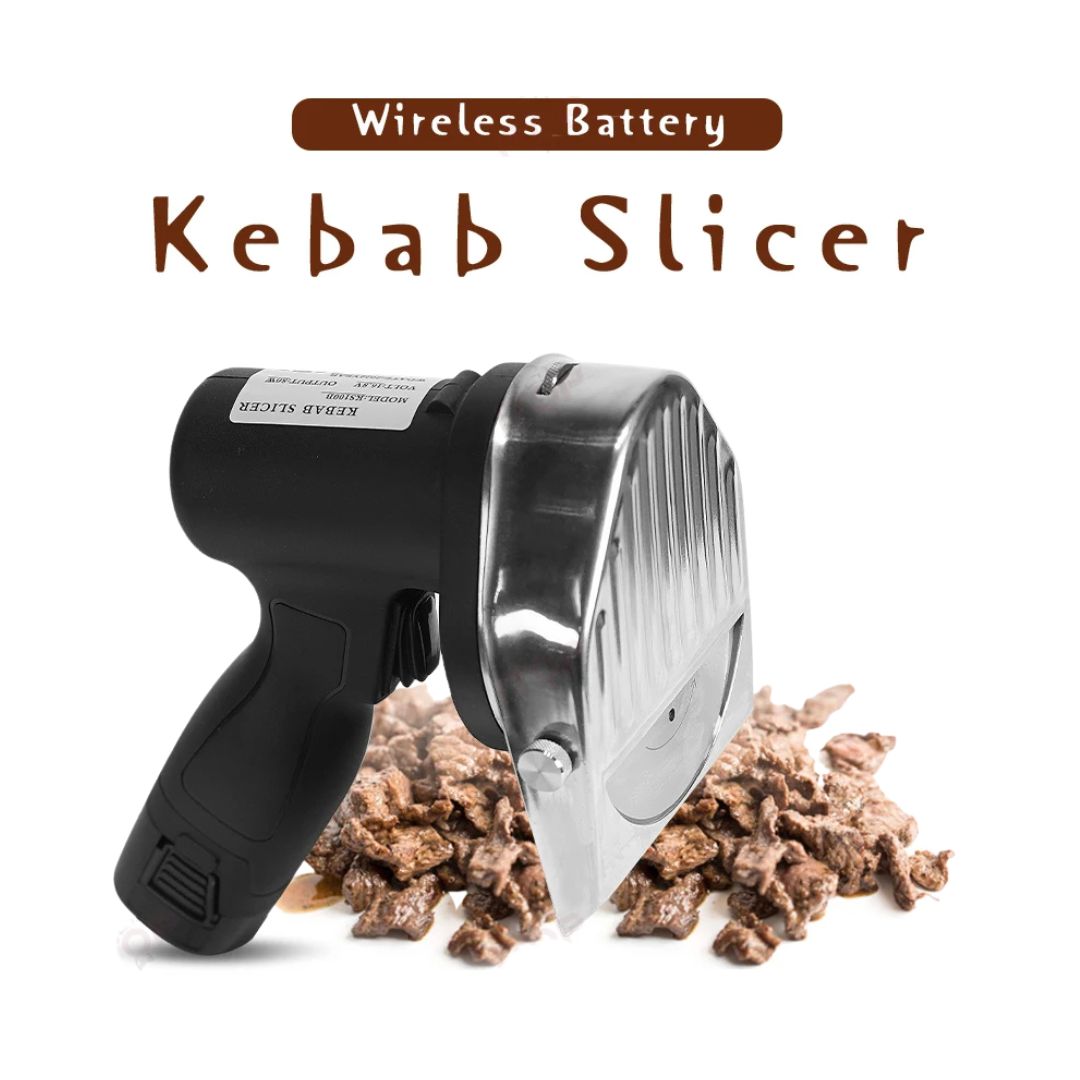 Electric Kebab Slicer Wireless Rechargeable Handheld Meat Cutter for Shawarma Gyro 220-240V 15x11x20cm