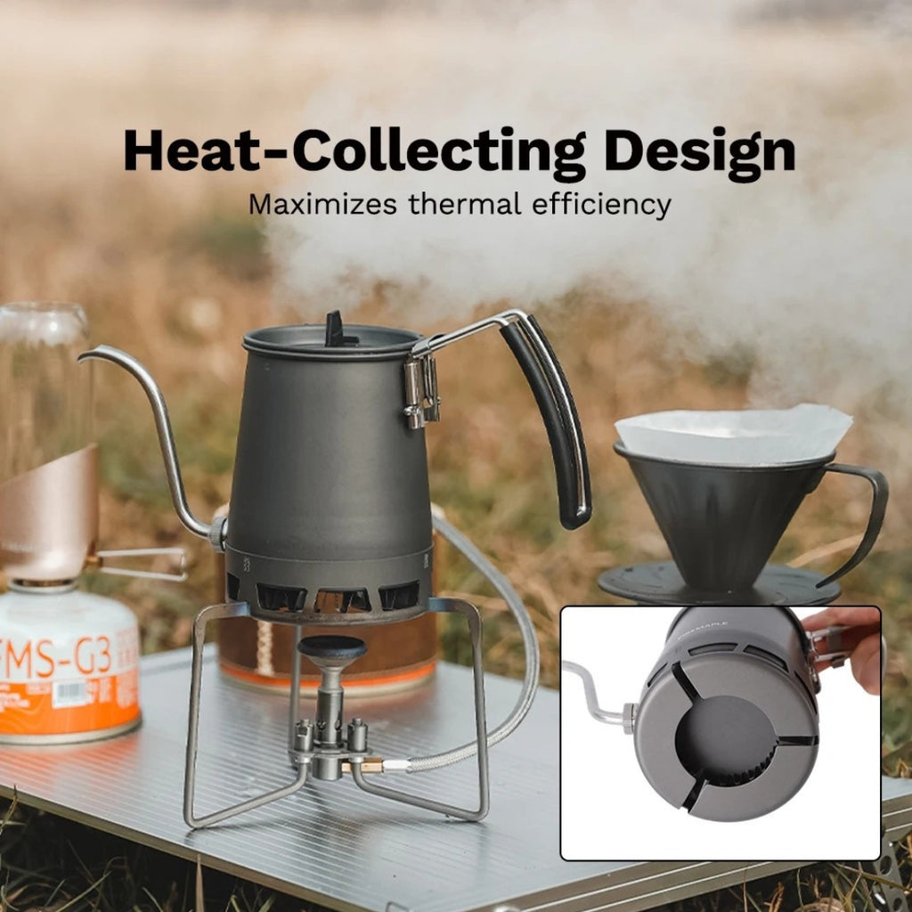 Petrel Pour Over Coffee Kettle Gooseneck Spout Portable Foldable HX Coffee Pot Detachable Handle 22.8 × 8.6 × 12cm