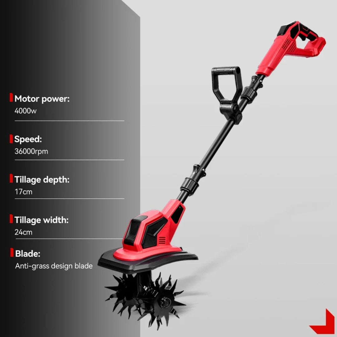 Electric Garden Tiller Cultivator Soil Turning Tool Cordless Grass Trimmer Compatible Makita Battery No Battery