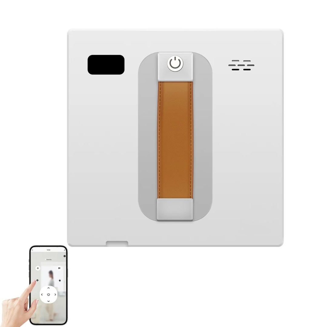 WD8 Robot Window Vacuum Cleaner Dual Water Spray Laser Sensor Smart Glass Wall Cleaner APP Remote Control Wet Dry White