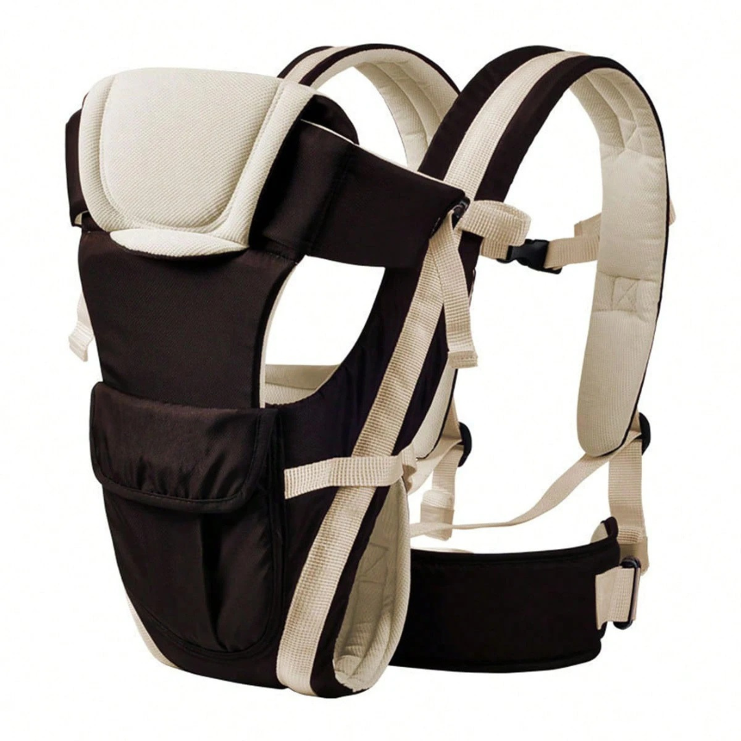 4 in 1 Ergonomic Sling Carrier Adjustable Backpack Carrier for Newborn Infant to Toddler Travel Beige 38cm