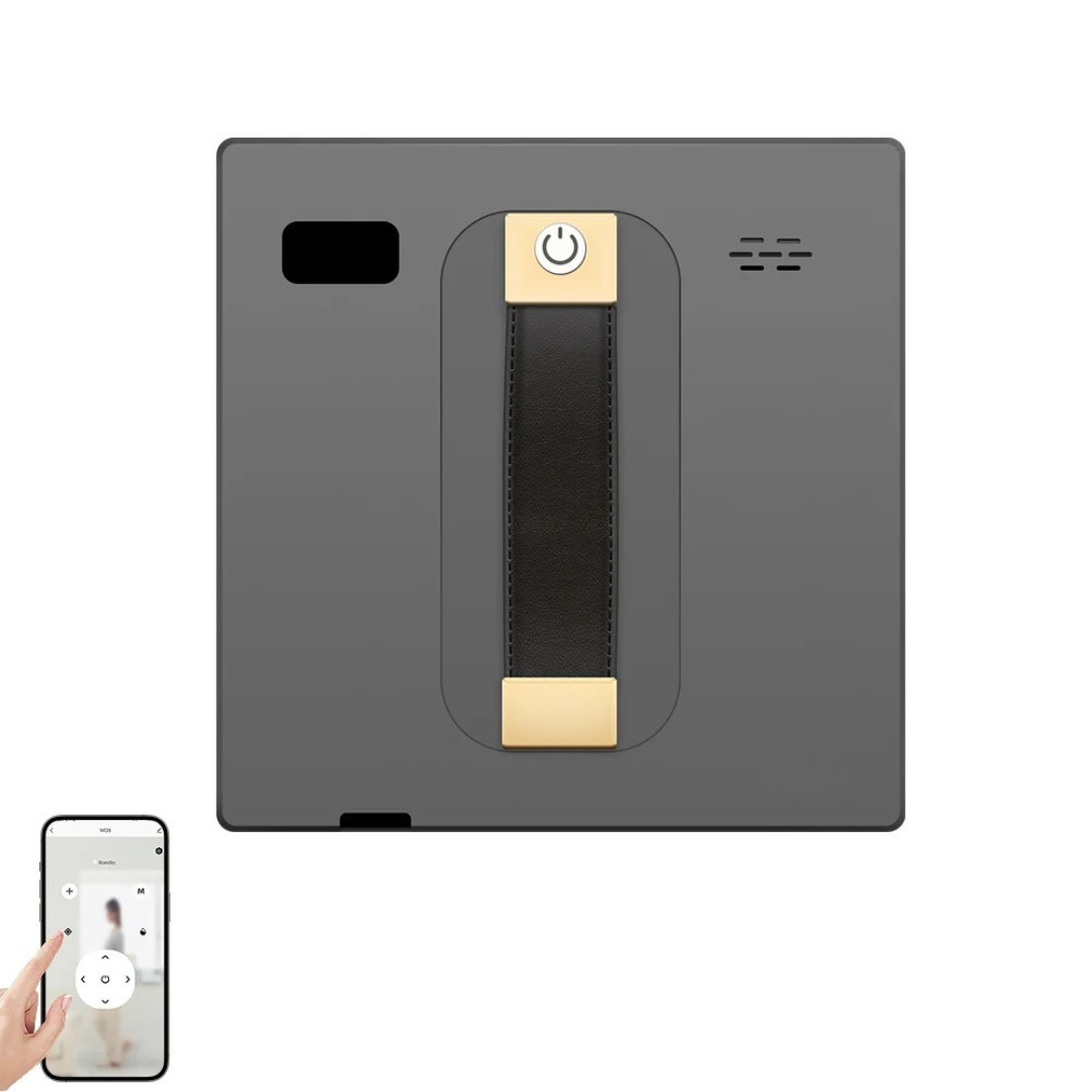 WD8 Robot Window Vacuum Cleaner Dual Water Spray Laser Sensor Smart Glass Wall Cleaner APP Remote Control Wet Dry Grey