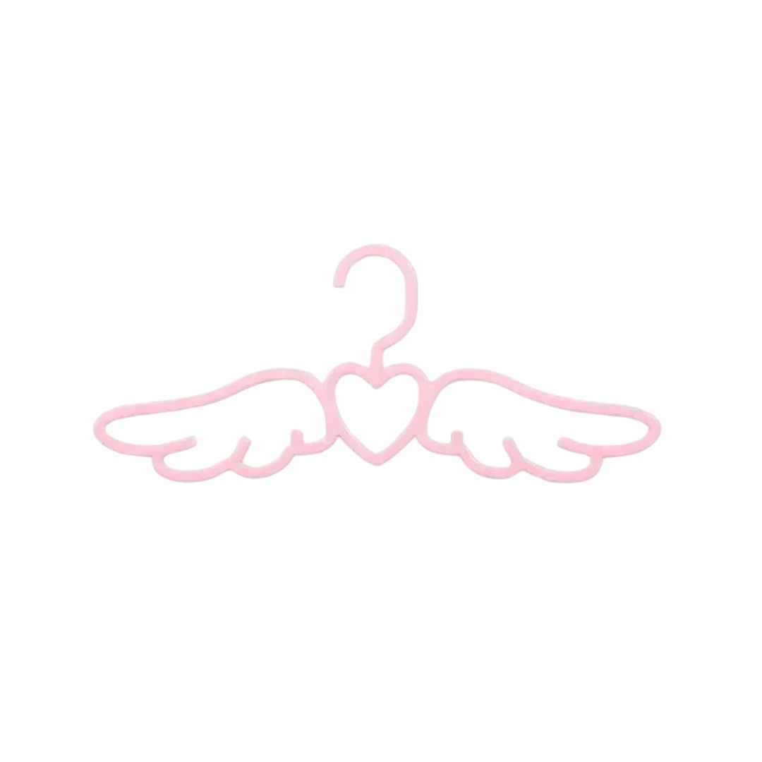 5pcs Angel Love Clothes Hangers Cute Seamless Household Rack for Clothes Tie Scarf Drying Storage Organizer Pink 40×16cm
