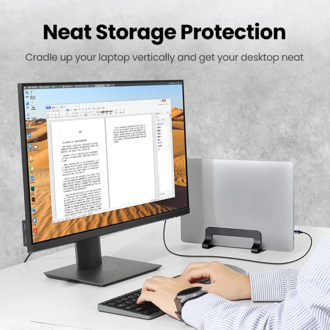 Vertical Laptop Stand Aluminum Holder for MacBook Pro Air Notebook Tablet Phone Support Single Slot Portable Desktop Stand