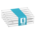 6-Pack Adjustable Drawer Organizers Clear Expandable Storage Dividers for Clothes Kitchen Utensils Dresser Organizer 28.7-50.5cm