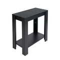 Narrow Sofa Side Table 2 Tier Storage End Table Slim Nightstand for Living Room Bedroom Office Use 60x30x60cm