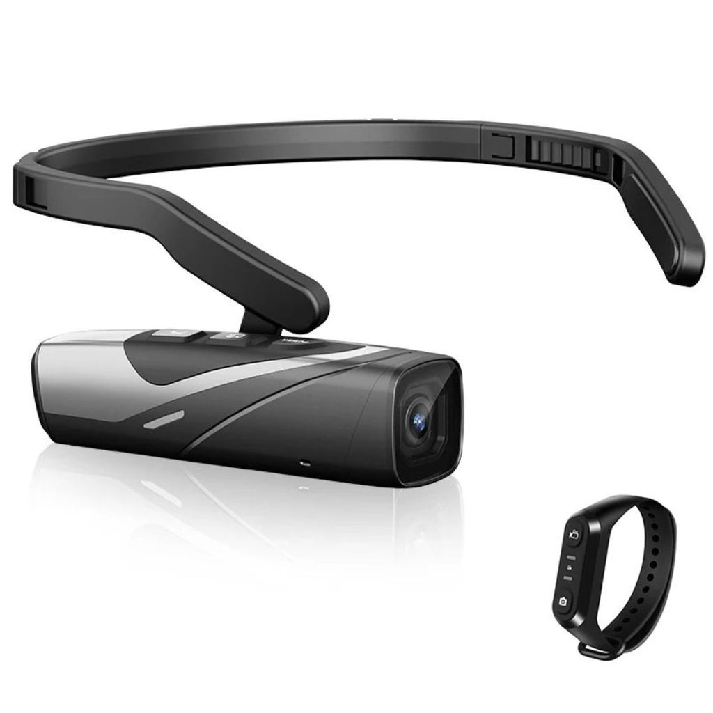 Wearable Action Camera 4K 60FPS Head Mounted Vlog Camera with Image Stabilization Remote Control EP8 Black
