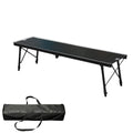 IGT 6 Unit Camping Table Aluminium Alloy Portable Folding BBQ Picnic Desk Outdoor Ultralight Table Black 168 × 42 × 61cm