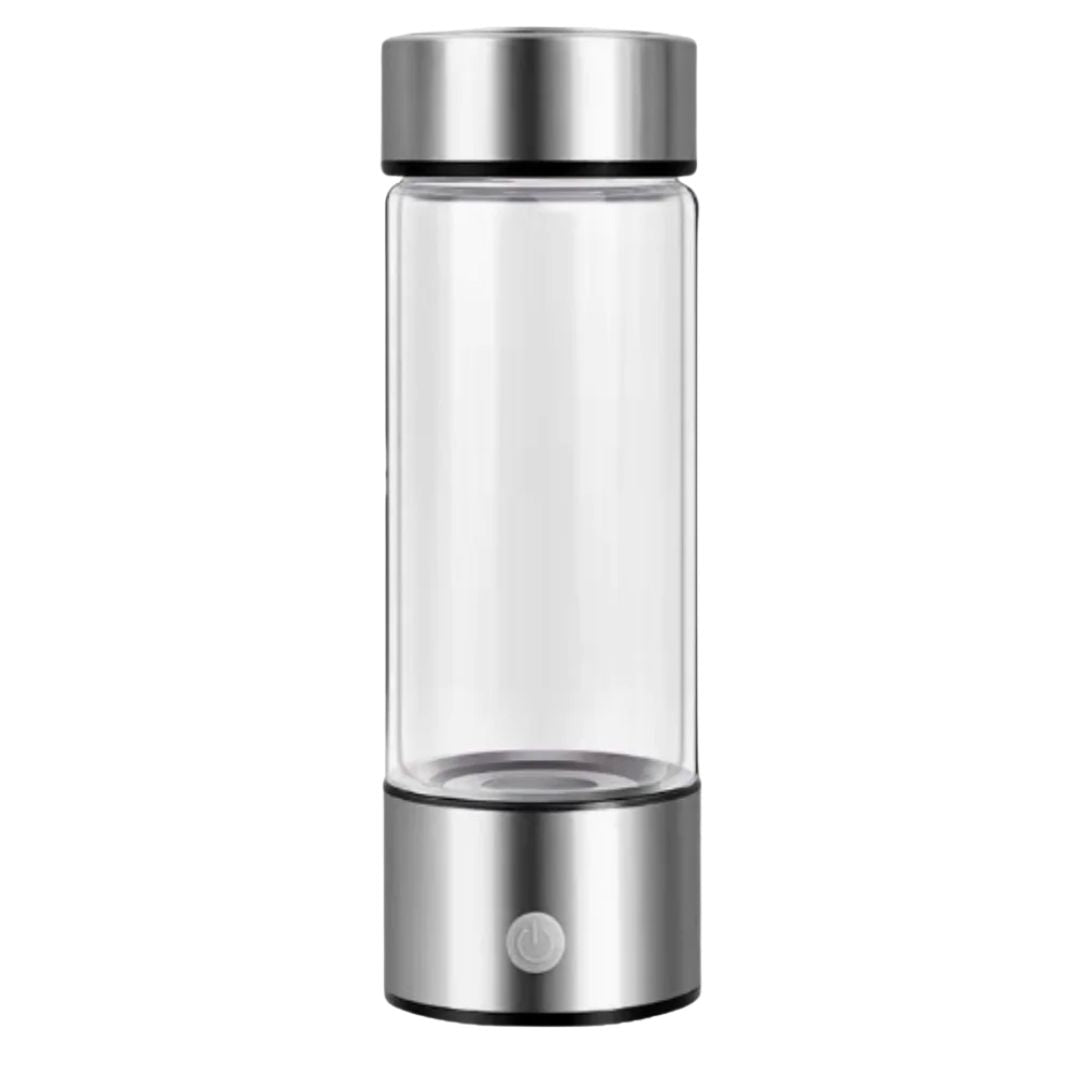 Hydrogen Water Bottle Portable USB Rechargeable Water Generator with Leakproof Design White 420ml