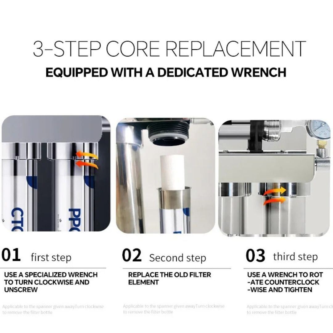 Water Purifier System 5 Stage Ultrafiltration Water Filter for Kitchen Direct Drinking Tap Water Purification 41x34cm