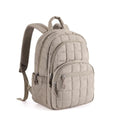 Quilted School Backpack for Girls Water Resistant Laptop Bookbag Casual College Daypack 39.6cm Laptop Brown 30 × 20 × 44cm