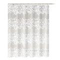 White Flower Shower Curtain Waterproof Bathroom Bath Curtain with Plastic Hooks Bathtub Decor Accessory 80 × 180cm