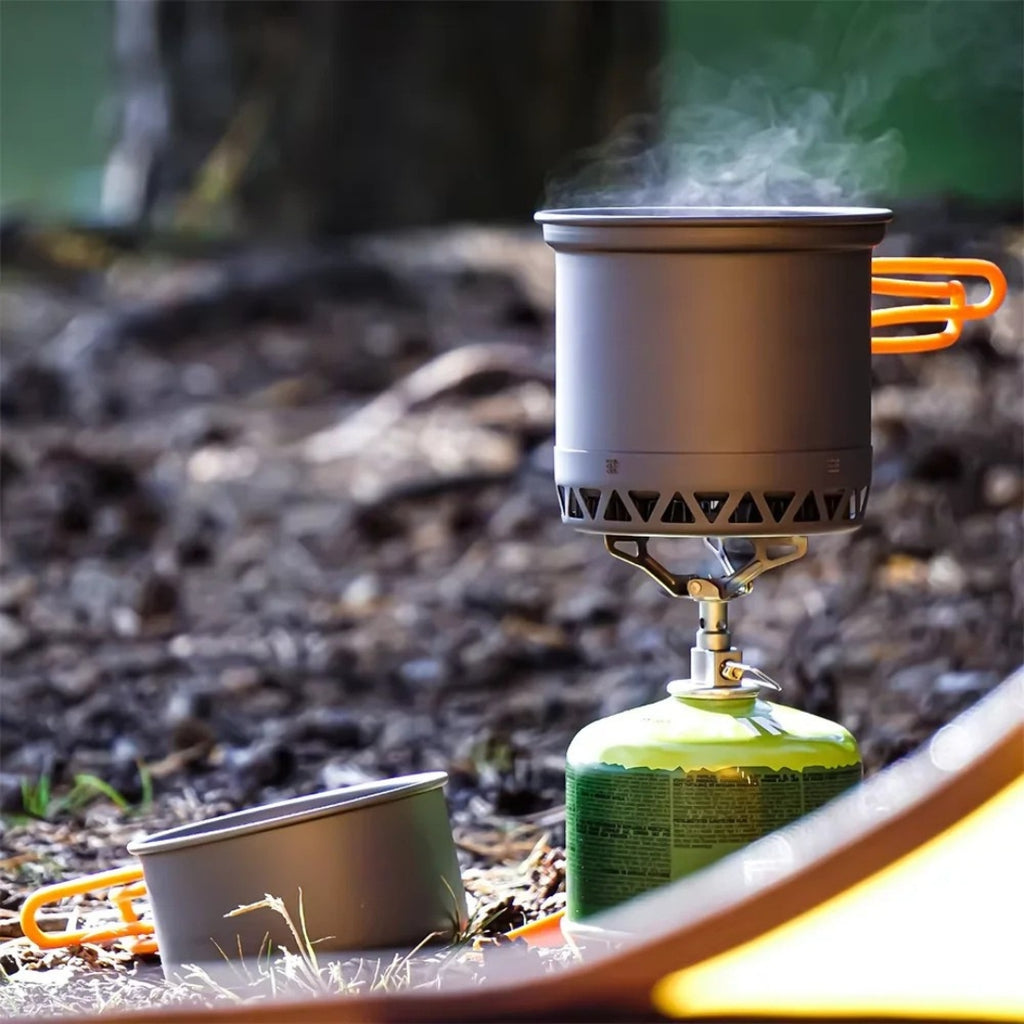 WSC-108 Outdoor Camping Cookware Pot Set 1.3L 2.3L Cooking Kettle Travel Tableware Kitchen Equipment