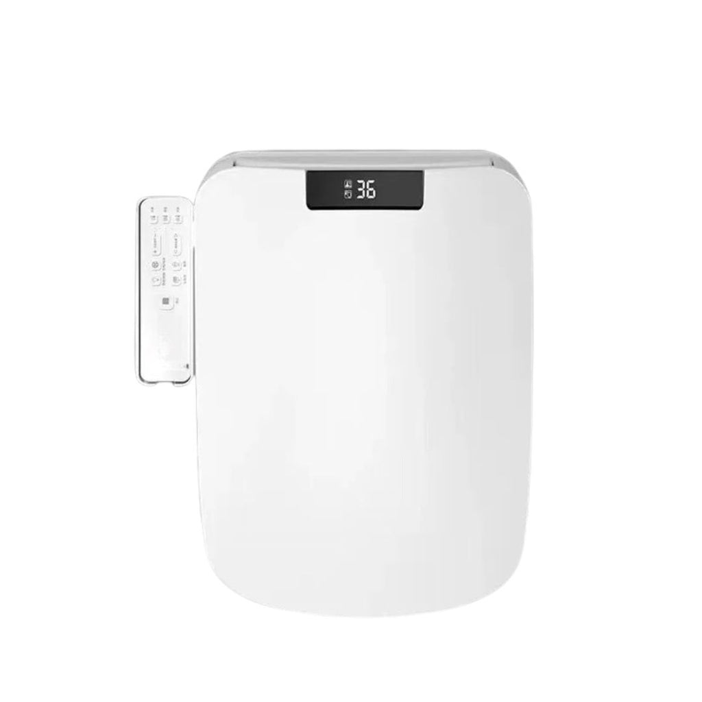Smart Toilet Seat 51cm Square Electronic Bidet Seat with Heated Wash Drying and Auto Open Lid 110-130v