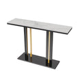 Marble Console Table 118x30x78cm Narrow Sofa Table White Entryway Hallway Living Room Table