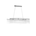 Chandelier Rectangle Crystal Tassel Pendant Light Dimmable LED 90x13x3cm