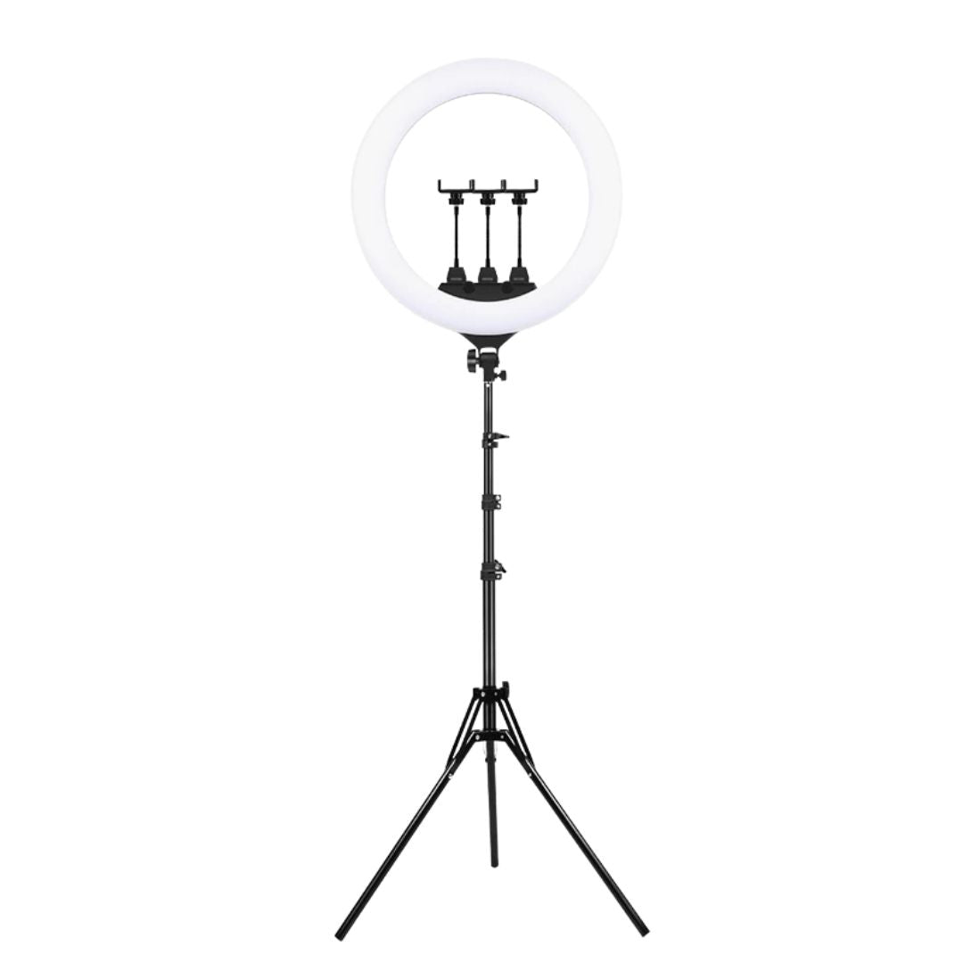 LED Ring Light 55cm Dimmable 3200-6500K Studio Lighting for Makeup Photography Video with 2m Power Cable