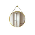 Round Wall Mirror 80cm Gold Finish Decorative Vanity Mirror for Bedroom Living Room Dressing Table