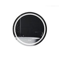 90 cm LED Bathroom Mirror Round Touch Screen Waterproof Anti Fog Vanity Mirror Wall Mounted for Wash Basin Shower Grooming