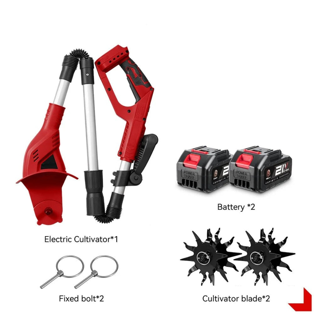 1600W Brushless Electric Rototiller Cultivator Cordless Garden Tiller Scarifier Tool Makita Battery 2 Batteries