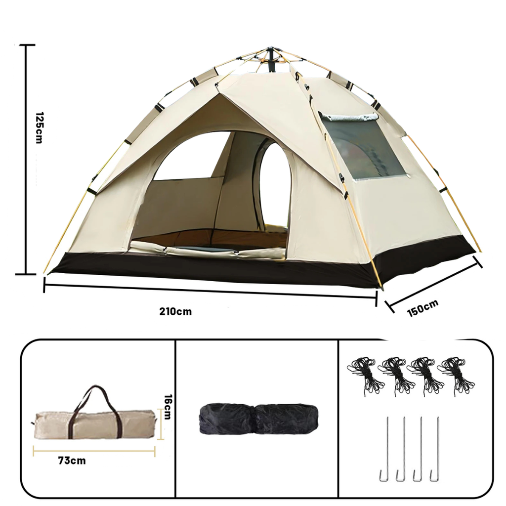 Pop Up Tents For Camping 2-3 Person Camping Tents Family Camping Tents Lightweight Camping Tents Easy To Install Simple Tents 210x150x125cm green