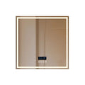 Bathroom Mirror 32 Inch Square LED Bluetooth Speaker Vanity Mirror 80x80cm