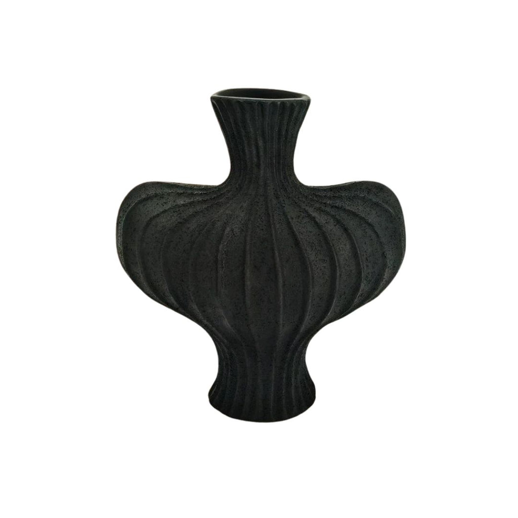 Resin Flower Vase 25x15x28cm Black Nordic Tabletop Decorative Centerpiece Home Decor Vase