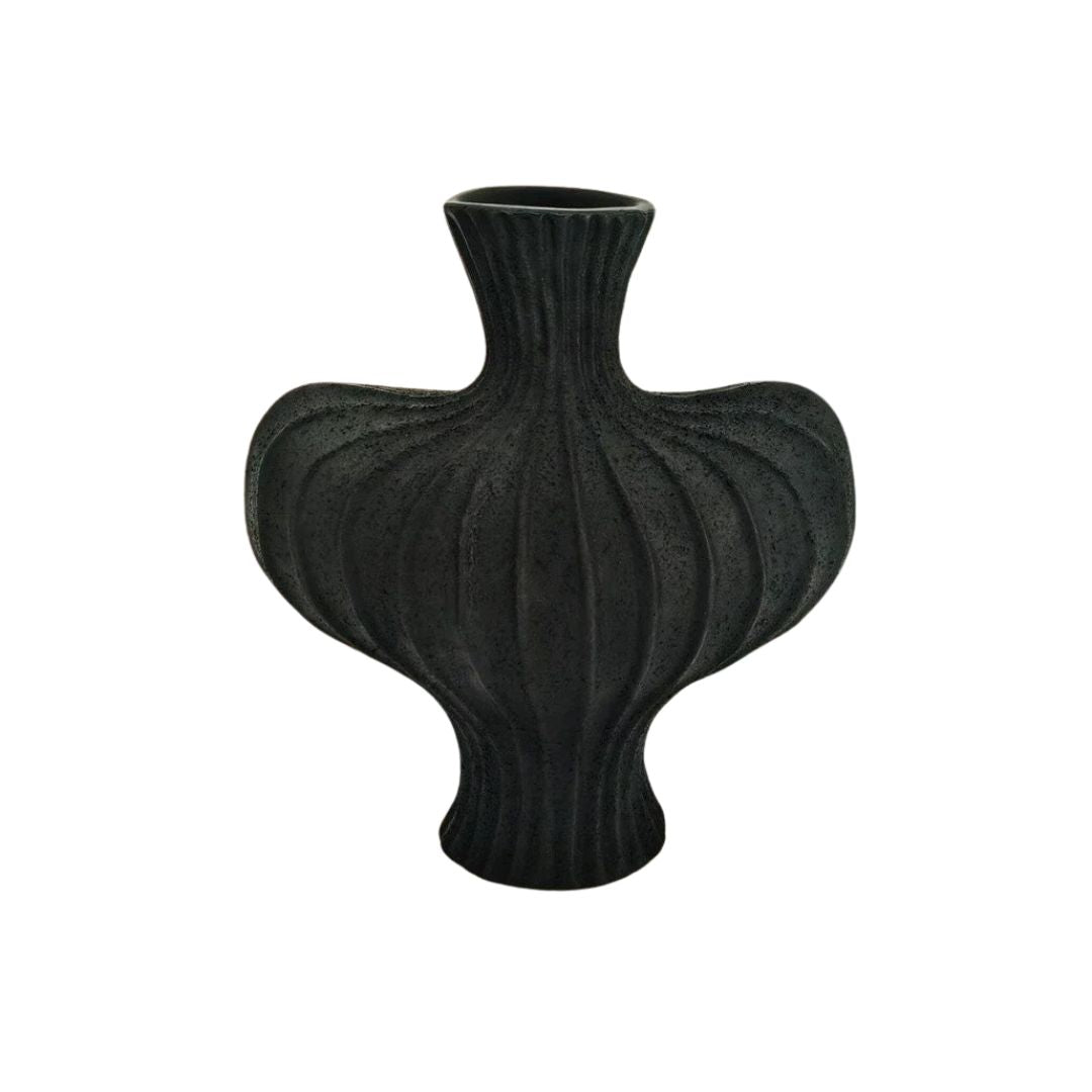 Resin Flower Vase 25x15x28cm Black Nordic Tabletop Decorative Centerpiece Home Decor Vase