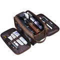 Multi Pocket PU Toiletry Bag Waterproof Hanging Travel Cosmetic Makeup Organizer Wash Storage Pouch Women Men Coffee