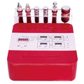 6-in-1 Facial Skin Care Beauty Machine Ultrasound Oxygen Face & Eye Massager Red 20x29x10cm Home Use
