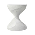 Concrete Side Table 37.5x50cm Lightweight Indoor Outdoor Accent Stool White End Table