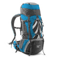 70L Hiking Backpack Large Capacity Outdoor Camping Travel Climbing Rucksack Blue 75x33x27cm Water Resistant