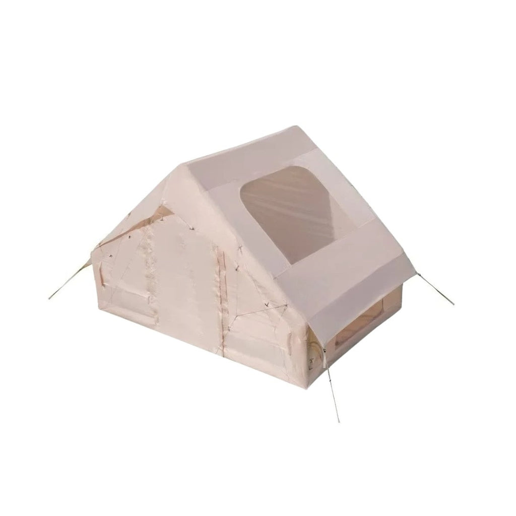Inflatable Camping Tent with Air Pump Storage Bags Family Outdoor Hiking Shelter 6.3m² Beige 300 × 210 × 200cm