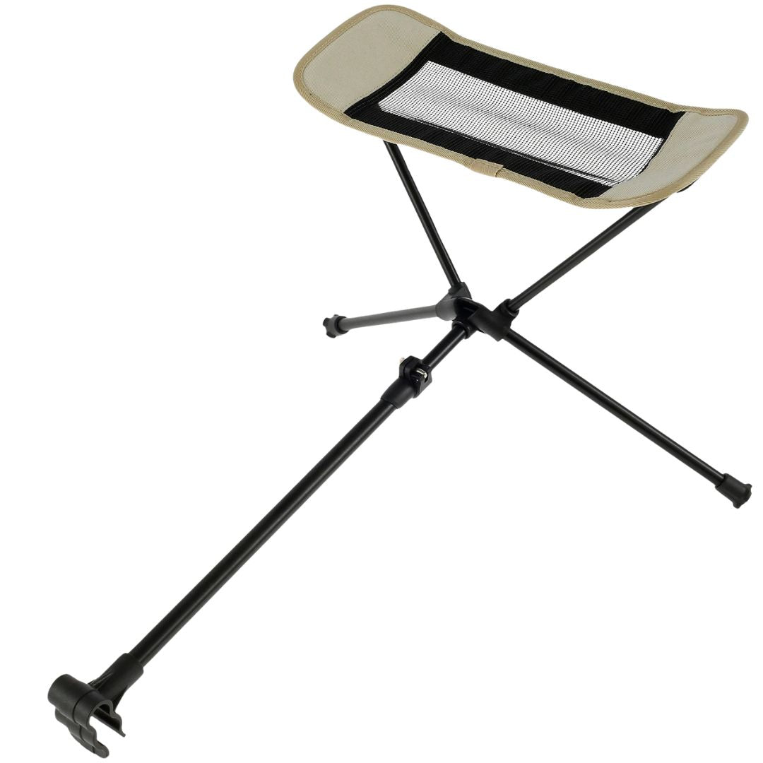 Camping Chair Footrest Portable Foldable Adjustable Foot Rest for Reclining Chair Moon Chair Outdoor Travel Use Beige 44-70cm