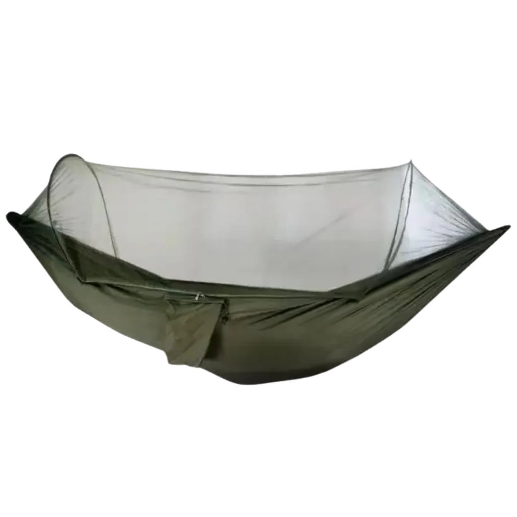 Outdoor Hammock 250 x 120 cm Lightweight Parachute Fabric Single-Person Army Green