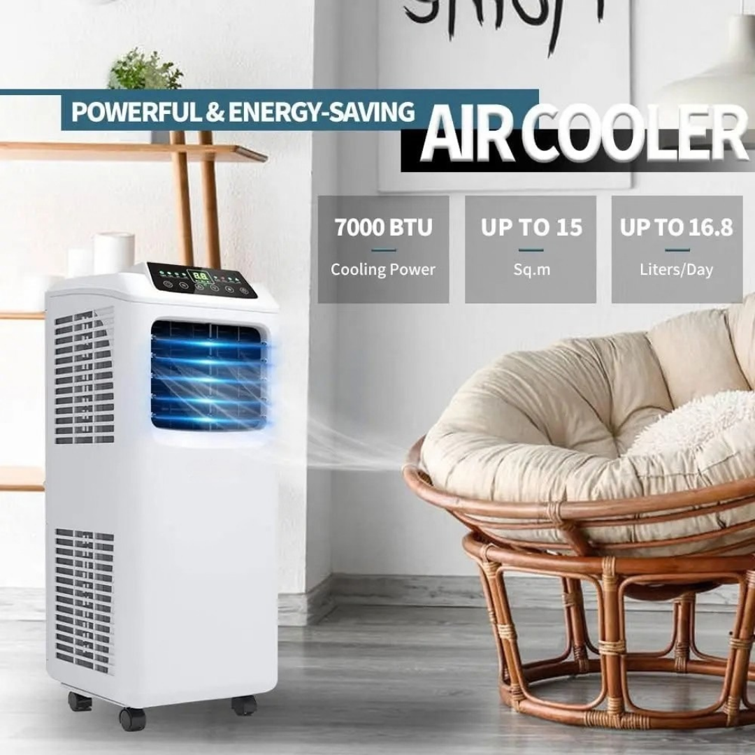 7000BTU 2.05kW Portable Air Conditioner White with Remote Control