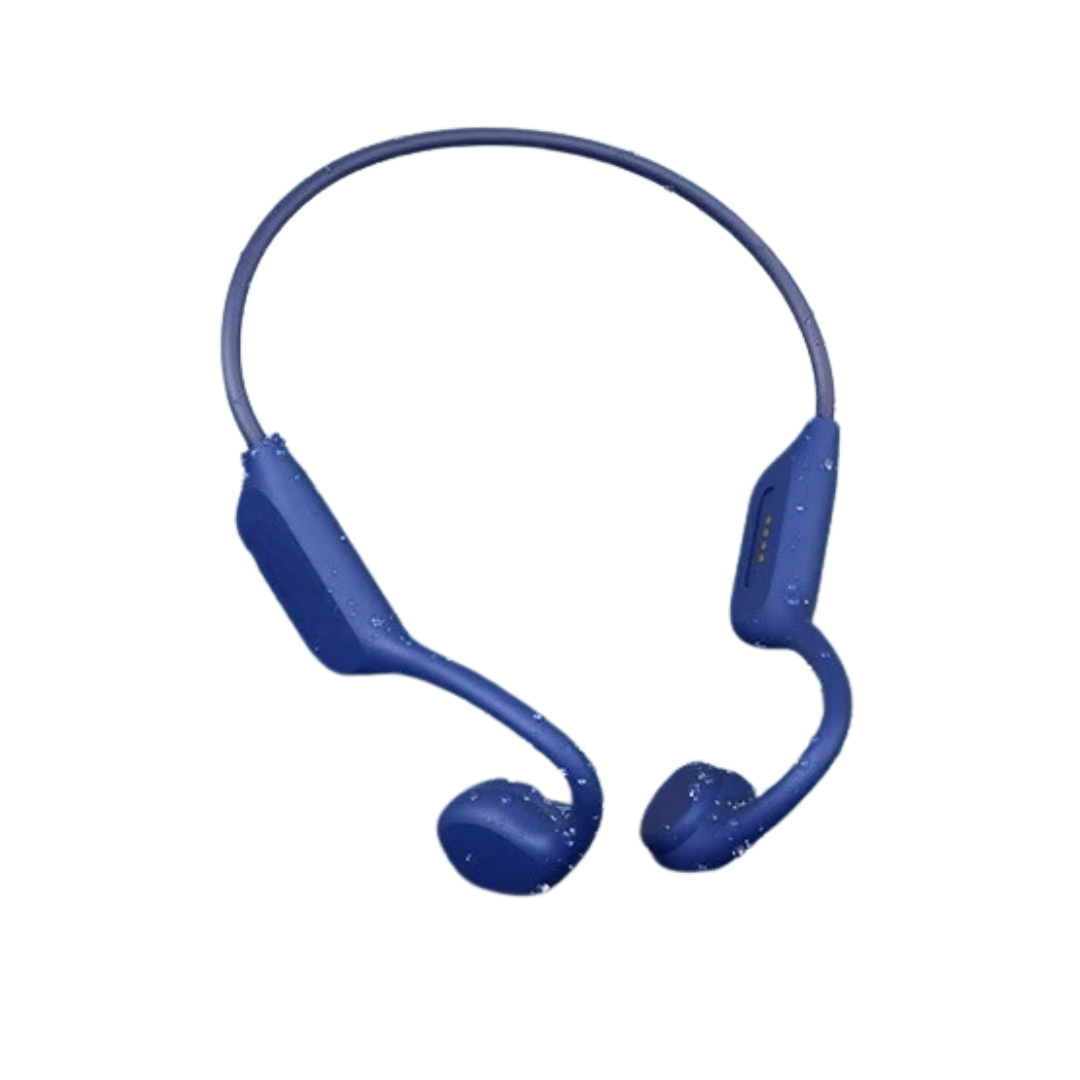 Bone Conduction Headset Bluetooth 5.3 Wireless Headphones with Microphone Waterproof Swim Sports Earphones Azure Blue 8GB