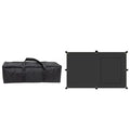 Car Awning Tarp with Mesh Skylight SUV Camping Shelter Waterproof Outdoor Sun Shade Canopy Black 280 × 480cm