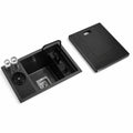 Black Stainless Steel Kitchen Sink 55x32cm Single Bowl Bar Sink with Cup Washer Compact Built In Design