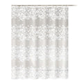 White Flower Shower Curtain Waterproof Bathroom Bath Curtain with Plastic Hooks Bathtub Decor Accessory 200 × 200cm