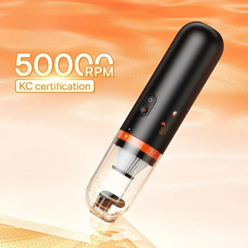 6000Pa Mini Car Vacuum Cleaner Handheld Auto Vacuum Blow & Suction 2 in 1 Portable Cleaning Tool for Home Car Office Black