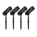 Solar Spotlights 4 Pack LED Garden Uplights IP65 Waterproof Outdoor Landscape Lights Warm White 14.5x3.3x18.5cm
