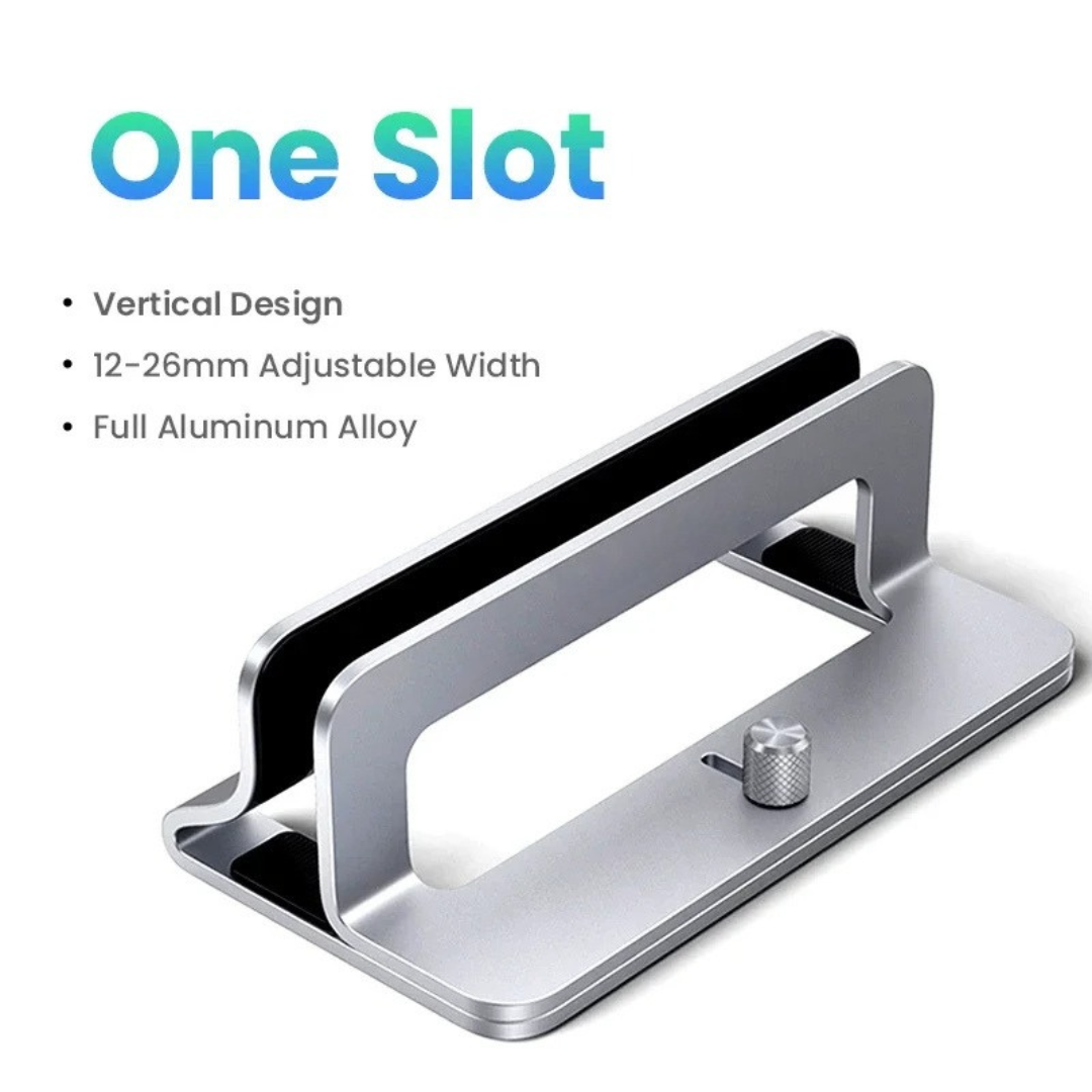 Vertical Laptop Stand Aluminum Holder for MacBook Pro Air Notebook Tablet Phone Support Single Slot Portable Desktop Stand