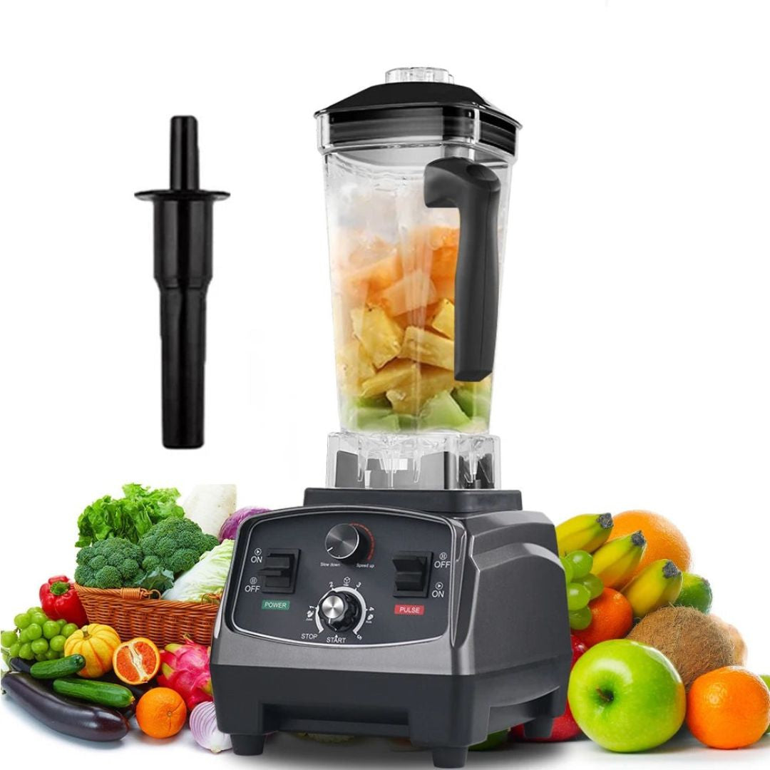 Heavy Duty Blender 2200W 3HP with 2L Jug 500ml Dry Grinding Jar 3 Accessories AU Plug Timer Control