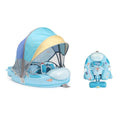 Baby Pool Float with Canopy Infant Swimming Trainer Ring Adjustable Strap Sunshade Float for Boys Girls Ocean