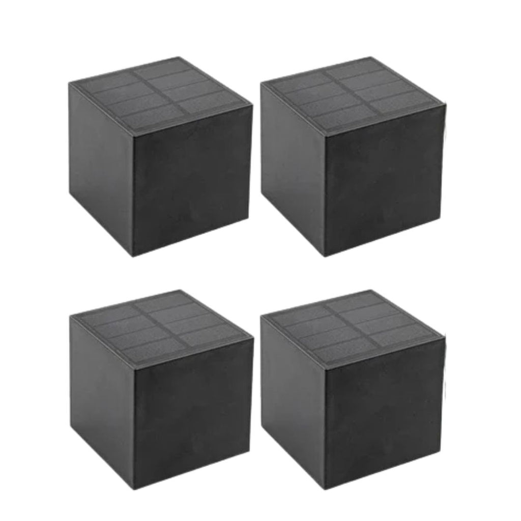 Solar Wall Light LED Outdoor Garden Fence Lamp Waterproof Square Courtyard Decorative Light 8x8cm