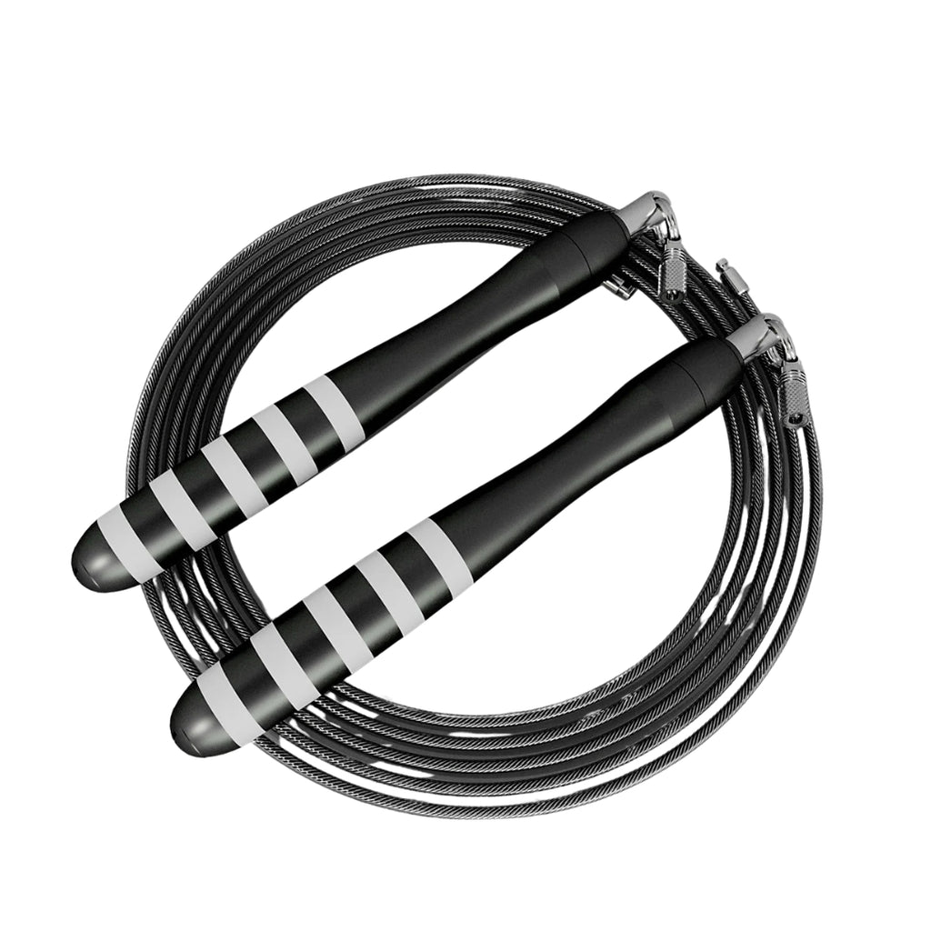 T45 CrossFit Speed Jump Rope Steel Wire Fast Skipping Rope Home Gym Fitness Workout Equipment Weight Loss Black