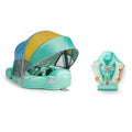 Baby Pool Float with Canopy Infant Swimming Trainer Ring Adjustable Strap Sunshade Float for Boys Girls Mint Green